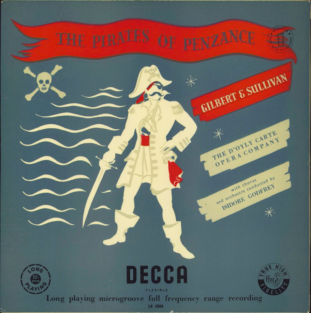 The D'Oyly Carte Opera Company The Pirates Of Penzance UK 2-LP vinyl record set (Double LP Album) LK4004/5