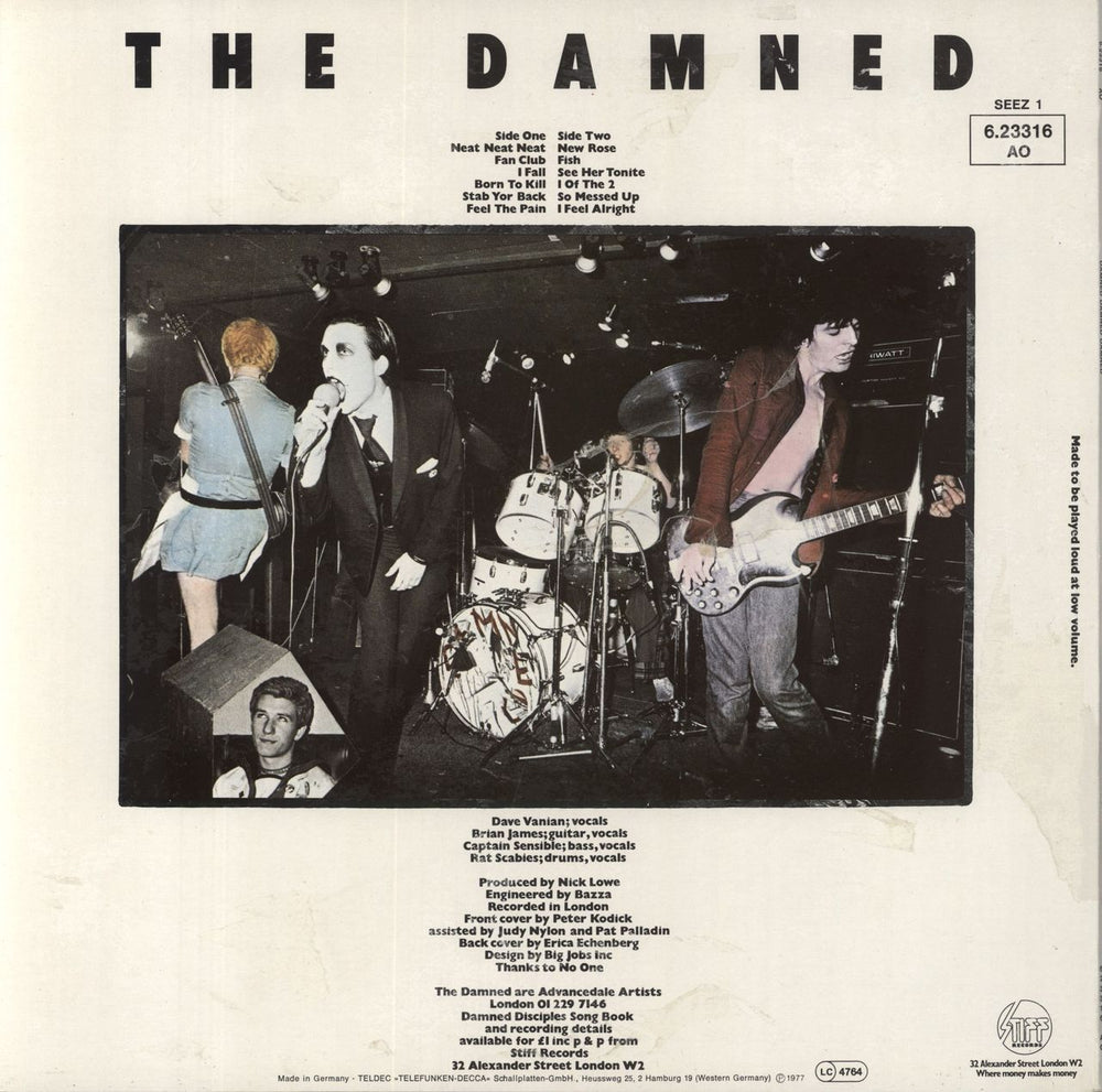 The Damned Damned Damned Damned - VG German vinyl LP album (LP record)