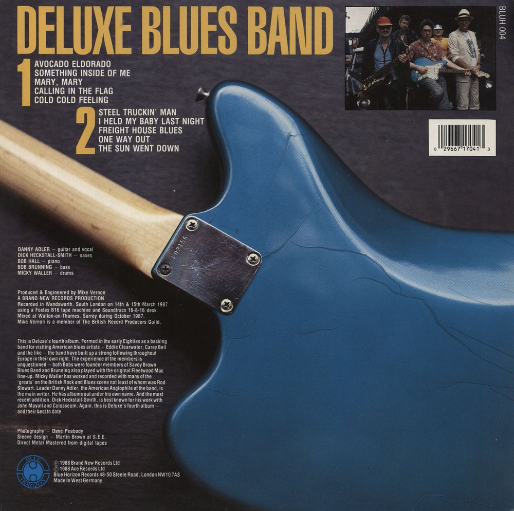 The De Luxe Blues Band Deluxe Blues Band German vinyl LP album (LP record) 029667170413