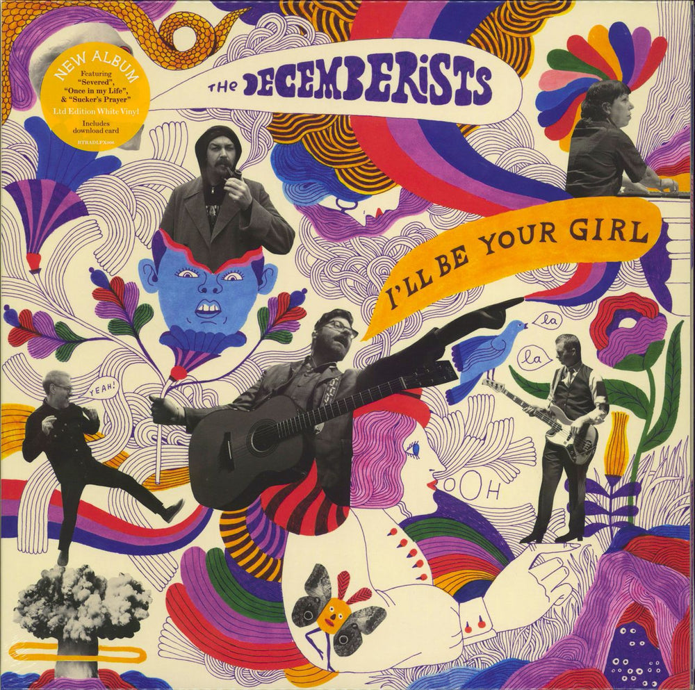 The Decemberists I'll Be Your Girl - white vinyl UK vinyl LP album (LP record) RTRADLP906