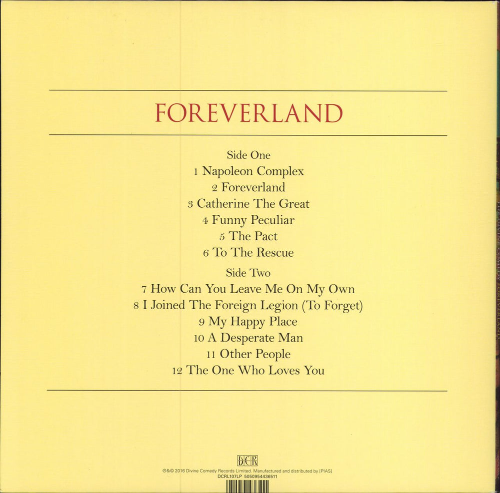 The Divine Comedy Foreverland - Autographed UK vinyl LP album (LP record) 5050954436511