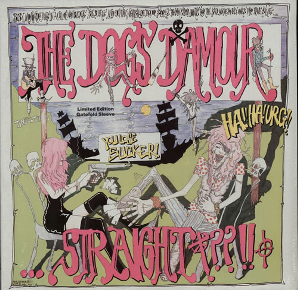 The Dogs D'Amour Straight - Gatefold UK vinyl LP album (LP record) 847200-1