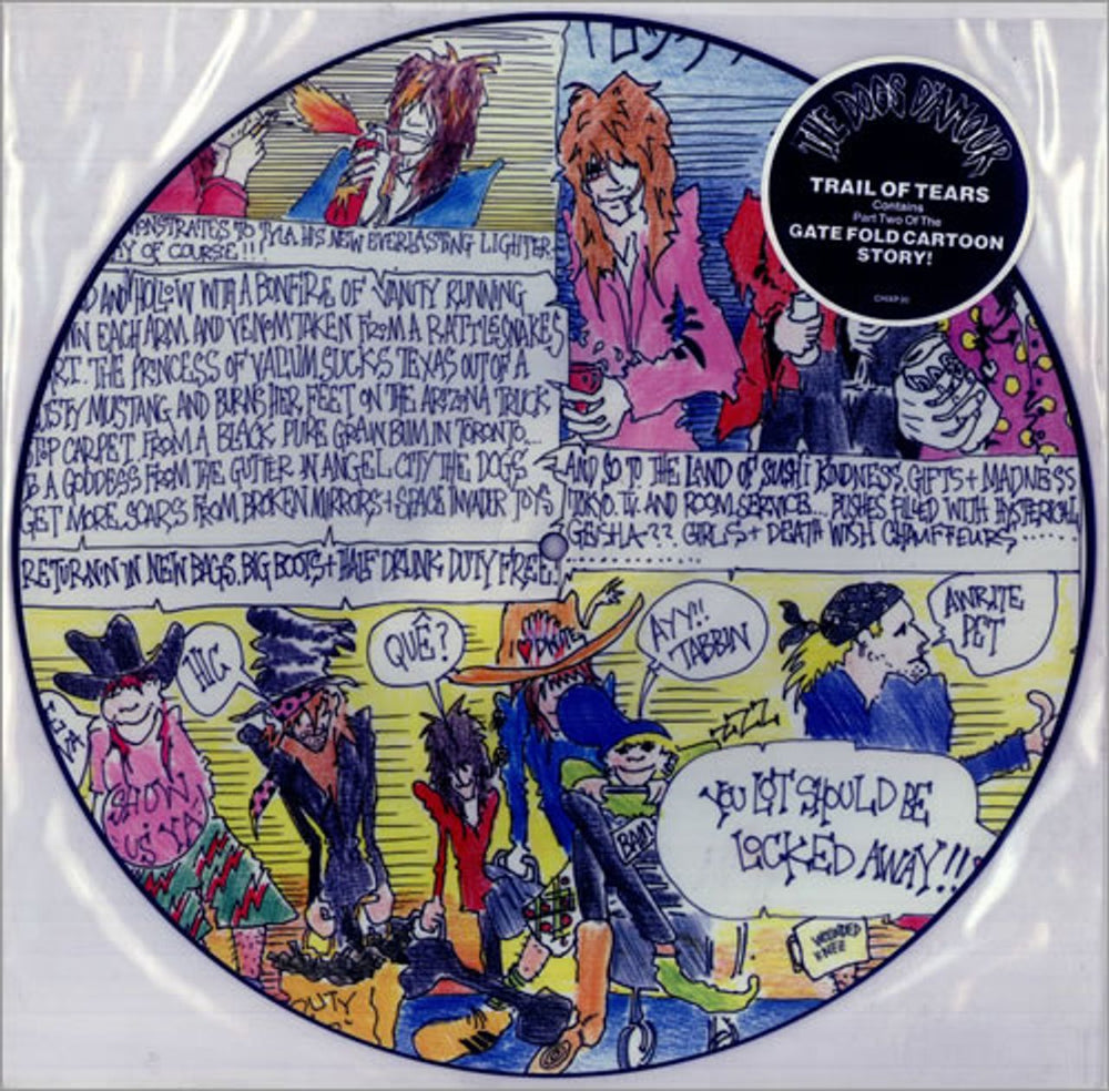 The Dogs D'Amour Trail Of Tears UK 12" vinyl picture disc (12 inch picture record) CHIXP20