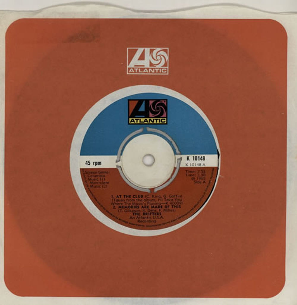 The Drifters At The Club - 4pr UK 7" vinyl single (7 inch record / 45) K10148