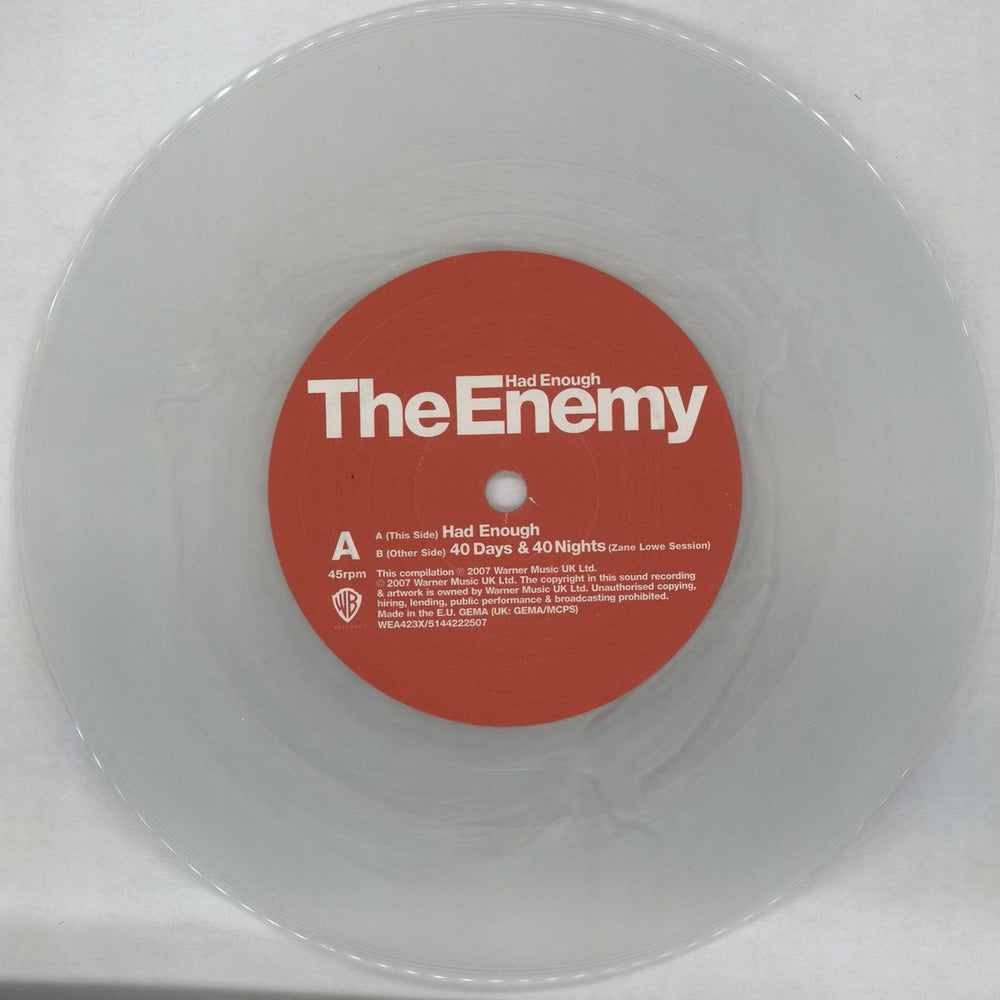 The Enemy Had Enough - Grey Marbled Vinyl UK 7" vinyl single (7 inch record / 45) EN307HA405308