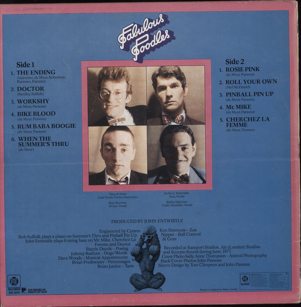 The Fabulous Poodles Fabulous Poodles - Translucent Red Vinyl UK vinyl LP album (LP record)