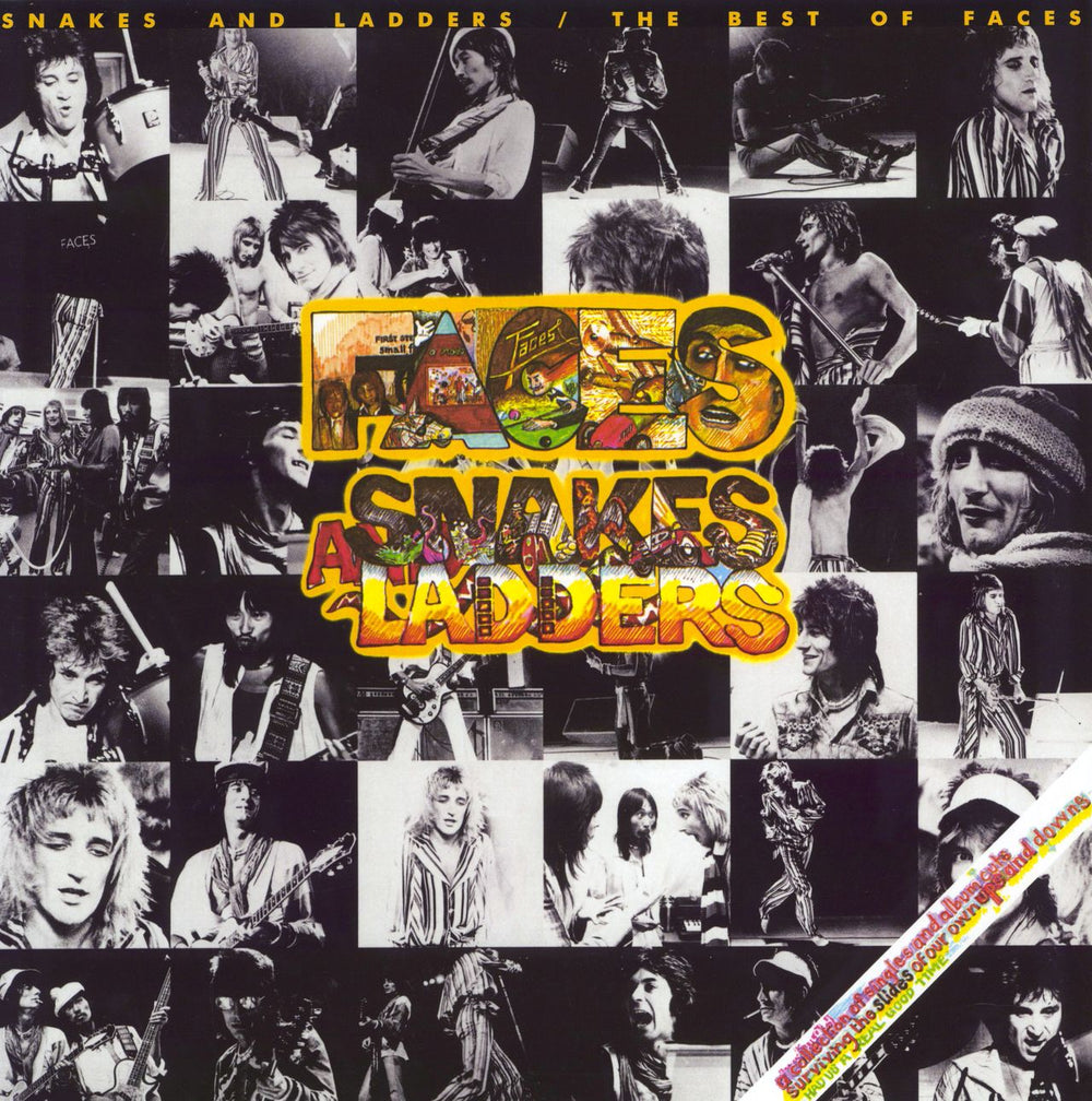 The Faces Snakes And Ladders - The Best Of The Faces + shrink UK vinyl LP album (LP record) R12897