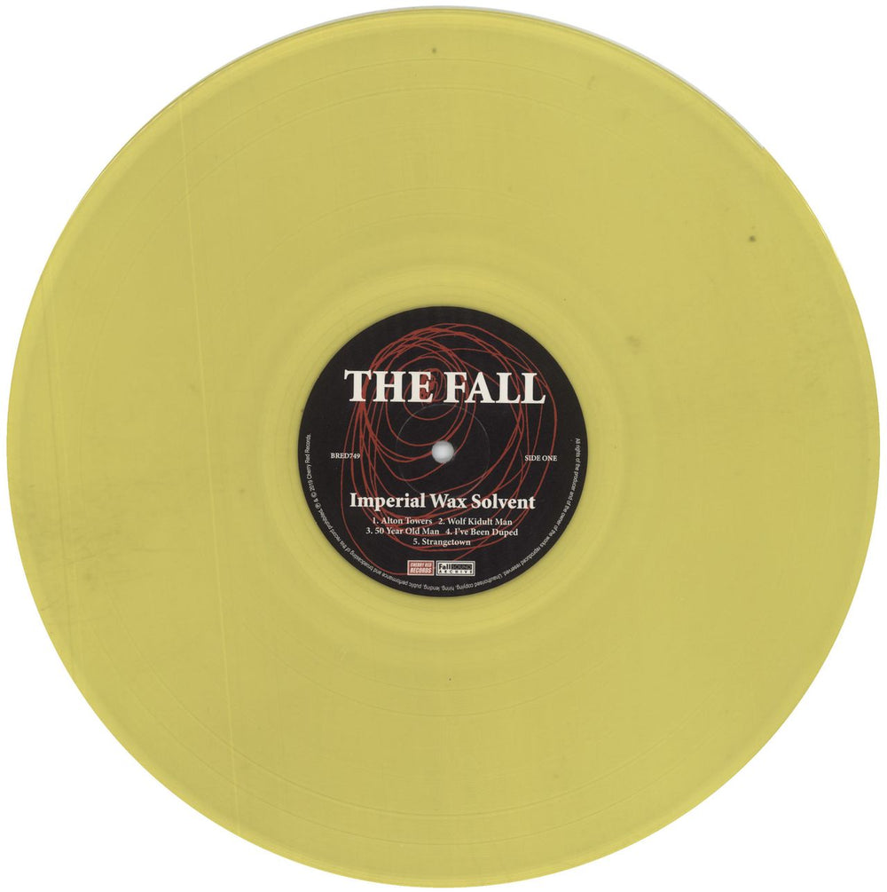 The Fall Imperial Wax Solvent - Yellow vinyl - EX UK vinyl LP album (LP record) FLLLPIM811067