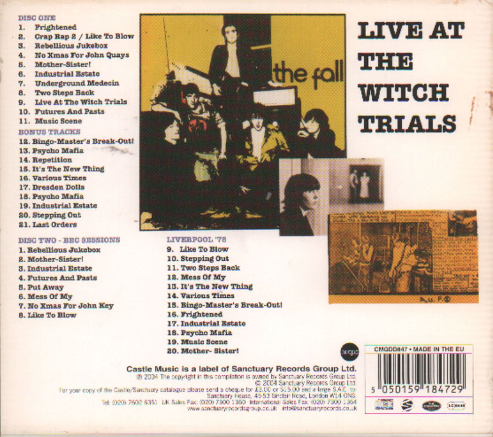 The Fall Live At The Witch Trials - Sealed UK 2 CD album set (Double CD) FLL2CLI270993