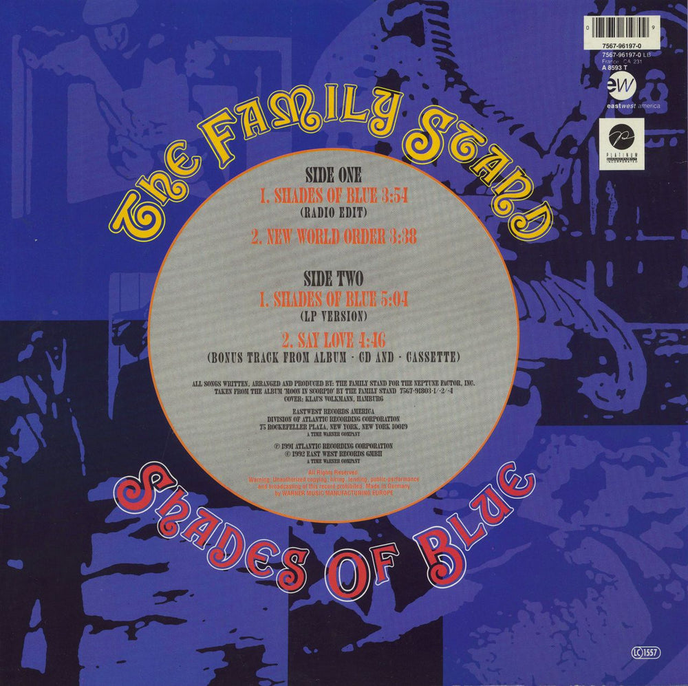 The Family Stand Shades Of Blue German 12" vinyl single (12 inch record / Maxi-single) 075679619709