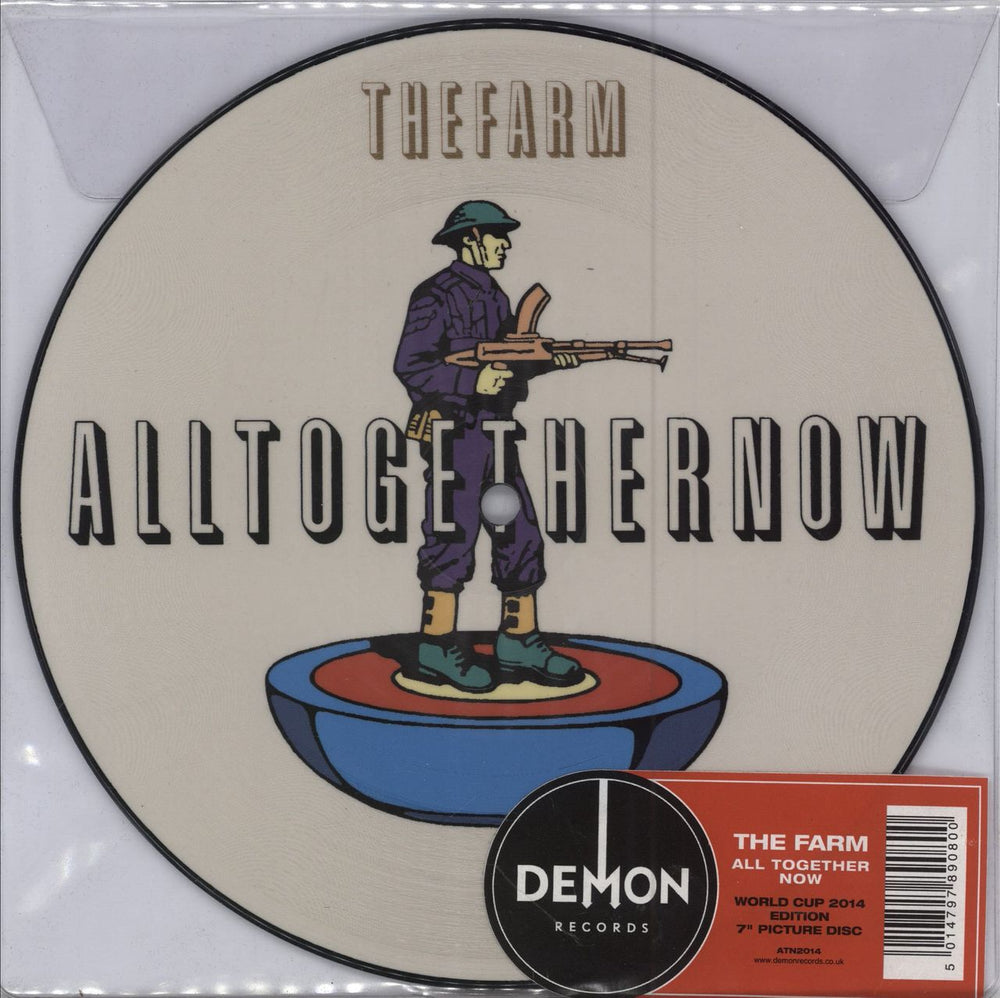 The Farm All Together Now UK 7" vinyl picture disc (7 inch picture disc single) ATN2014