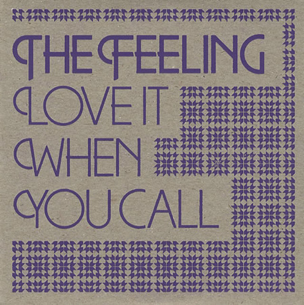 The Feeling Love It When You Call UK Promo CD single (CD5 / 5") LOVEITCD