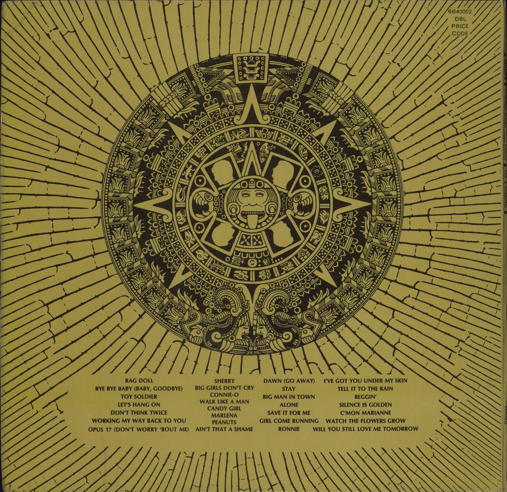 The Four Seasons Edizione D'Oro (Gold Edition) UK 2-LP vinyl record set (Double LP Album)