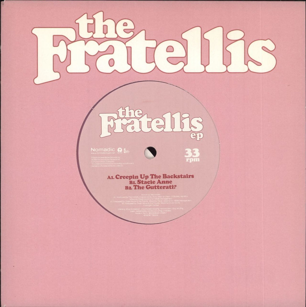 The Fratellis The Fratellis EP - Pink Vinyl + Sticker UK 7" vinyl single (7 inch record / 45) IS924