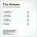 The Ghears Until You Feel What We Mean UK Promo CD-R acetate CD-R ACETATE