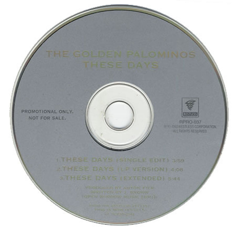 The Golden Palominos These Days UK Promo CD single (CD5 / 5") RPRO-037