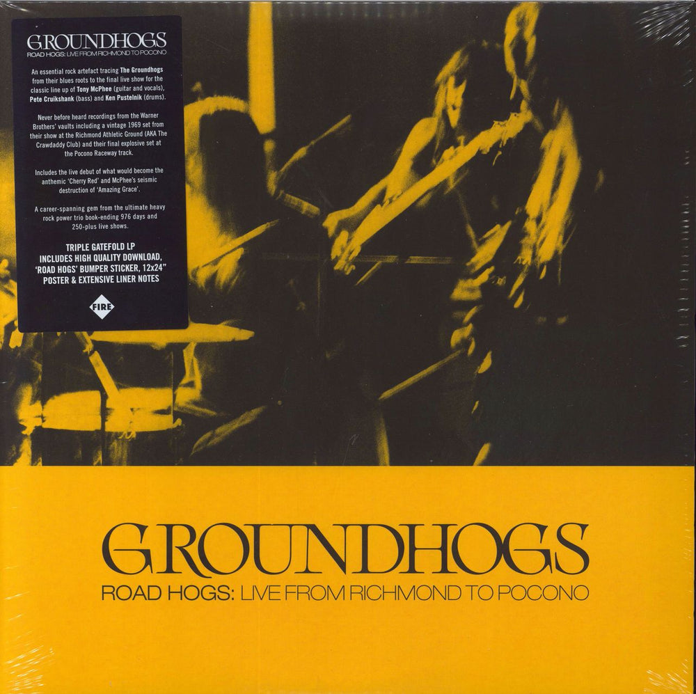 The Groundhogs Road Hogs: Live From Richmond To Pocono - Sealed UK 3-LP vinyl record set (Triple LP Album) FIRELP642