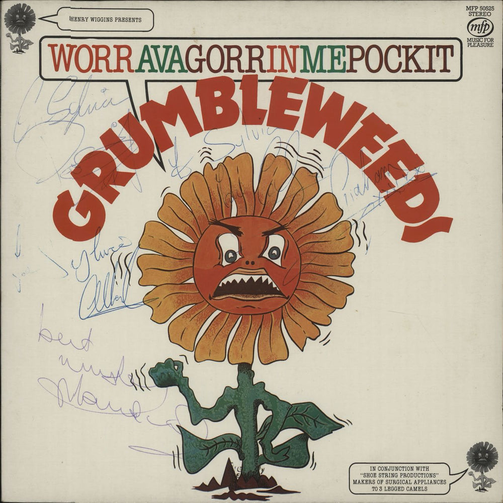 The Grumbleweeds Worravagorrinmepockit - Autographed UK vinyl LP album (LP record) MFP50525