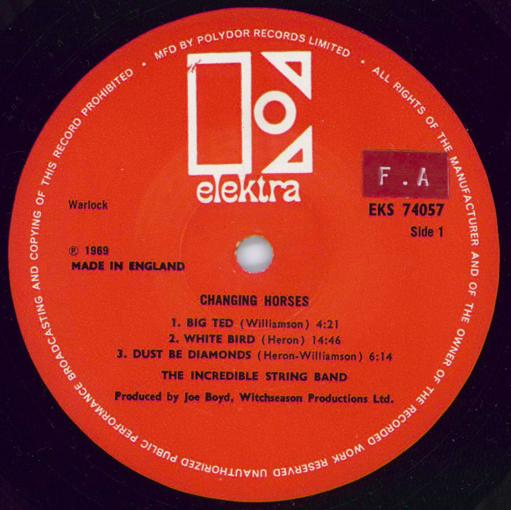 The Incredible String Band Changing Horses - VG UK vinyl LP album (LP record) ISTLPCH435450