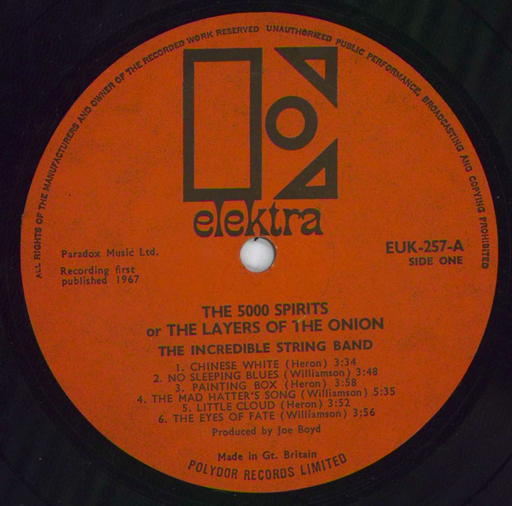 The Incredible String Band The 5000 Spirits Or The Layers Of The Onion UK vinyl LP album (LP record) ISTLPTH818569