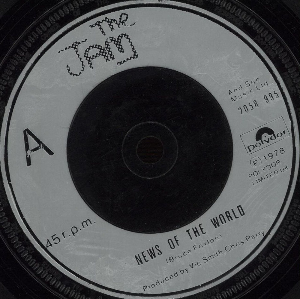 The Jam News Of The World UK 7" vinyl single (7 inch record / 45) 2058995