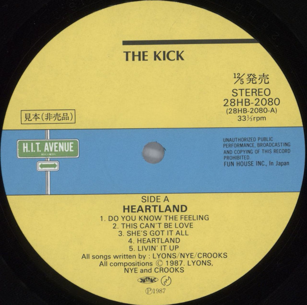 The Kick (70S Rock) Heartland Japanese vinyl LP album (LP record) 6JNLPHE823542