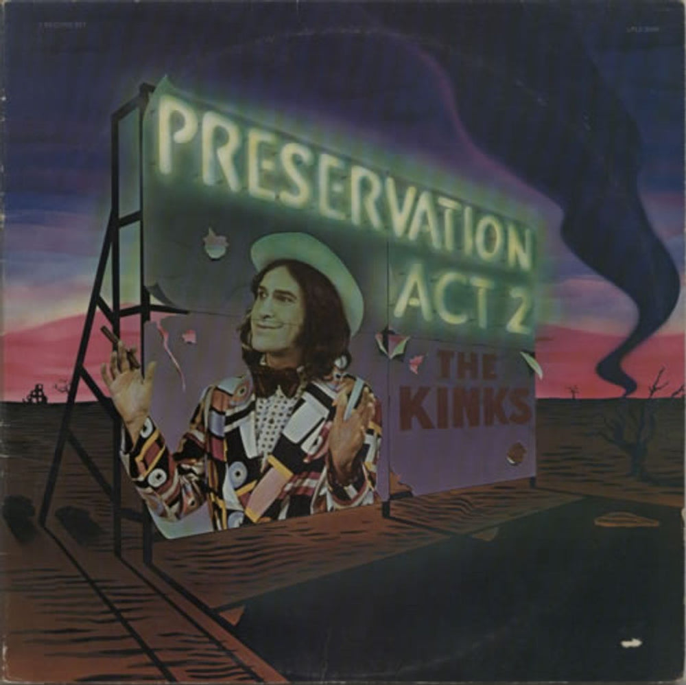 The Kinks Preservation Act 2 + Lyric insert UK 2-LP vinyl record set (Double LP Album) LPL2-5040