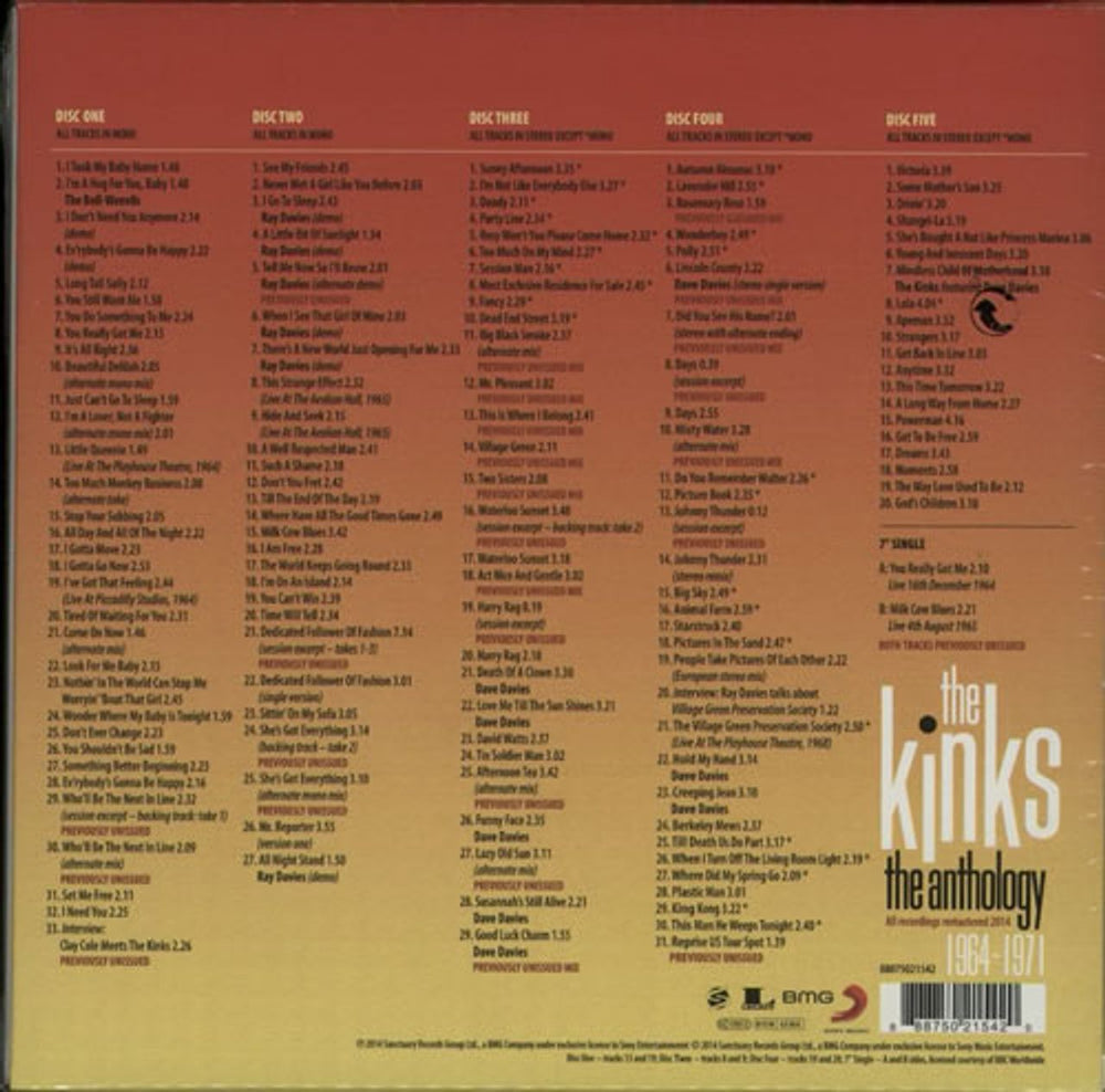 The Kinks The Anthology 1964-1971 - Sealed UK CD Album Box Set KINDXTH616224