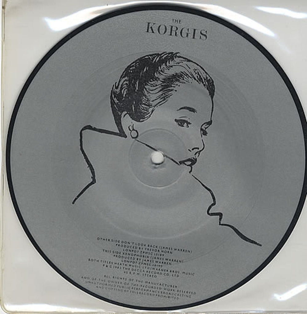 The Korgis Don't Look Back UK 7" vinyl picture disc (7 inch picture disc single) KGI7PDO362447