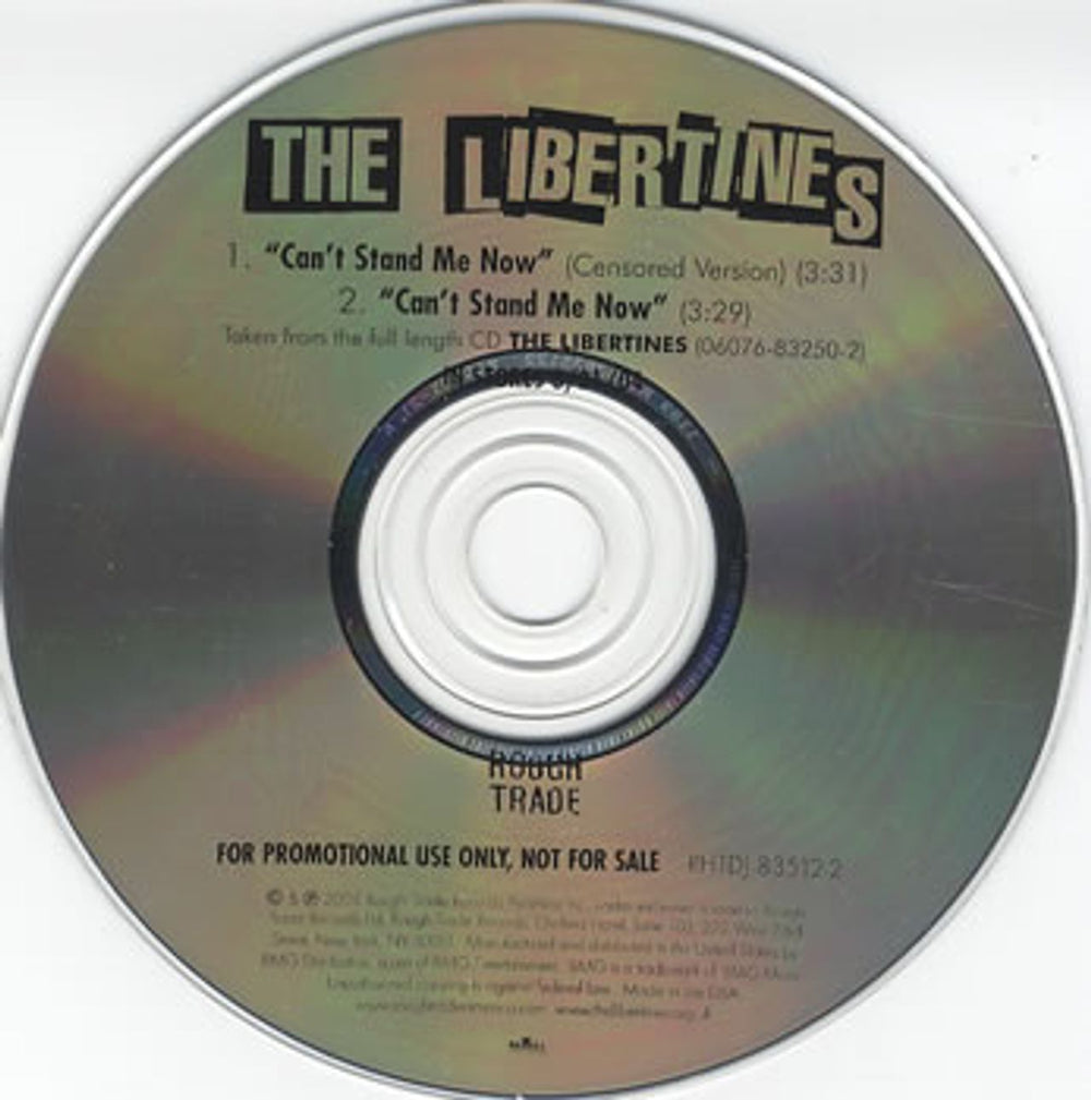 The Libertines Can't Stand Me Now US Promo CD single (CD5 / 5") RHTDJ83512-2