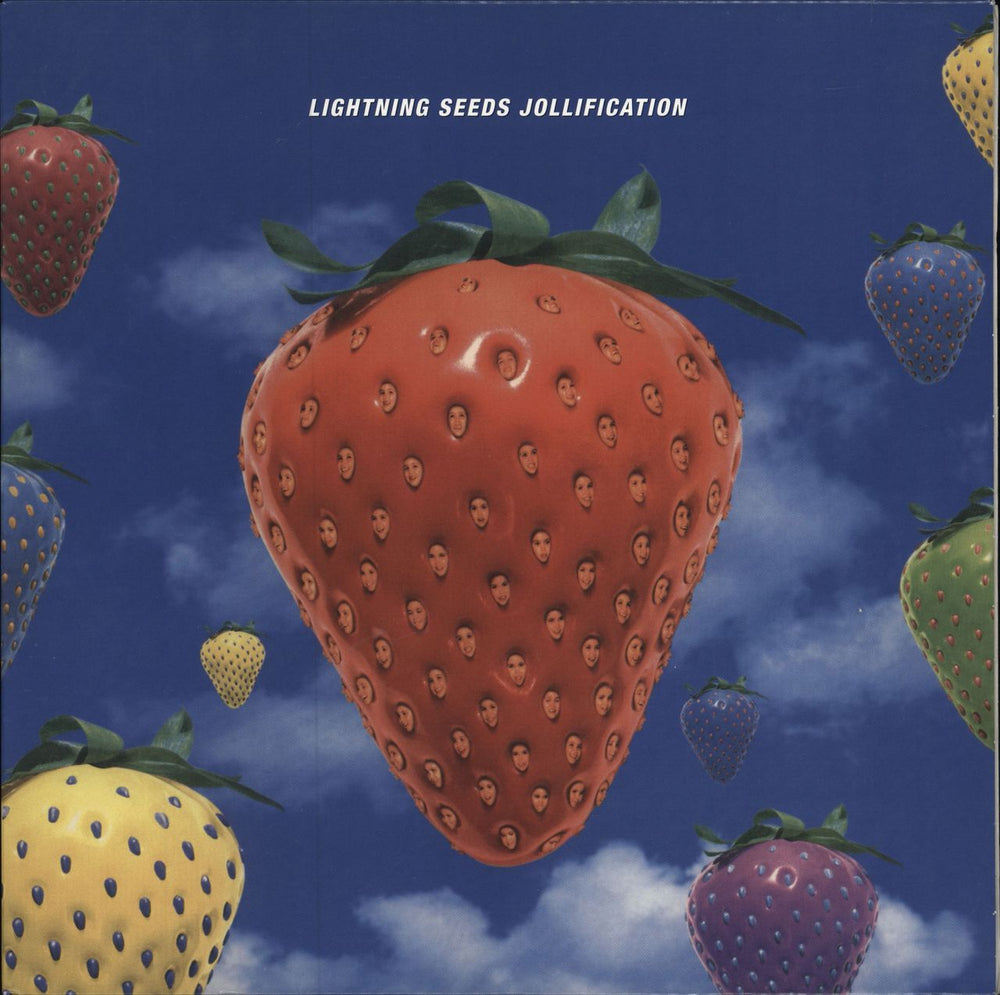 The Lightning Seeds Jollification - Red Vinyl + 7" UK vinyl LP album (LP record) 19075962241