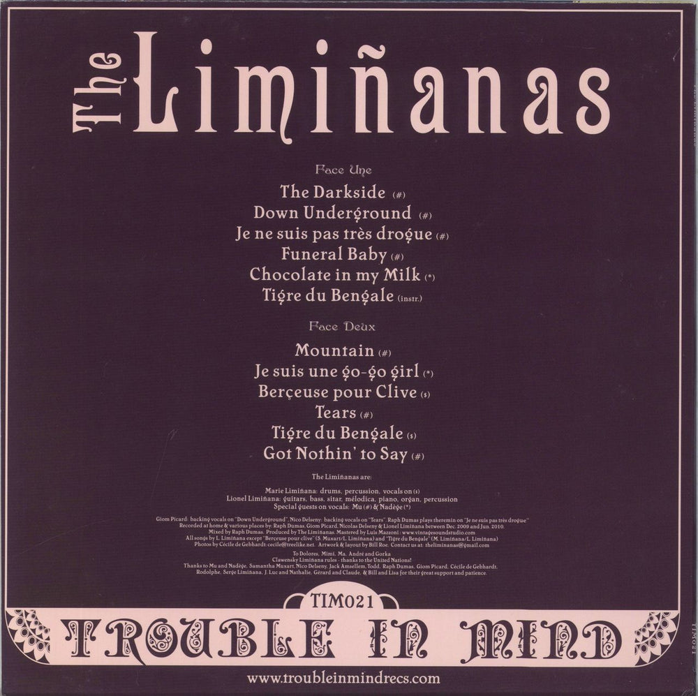 The Limiñanas The Limiñanas US vinyl LP album (LP record)