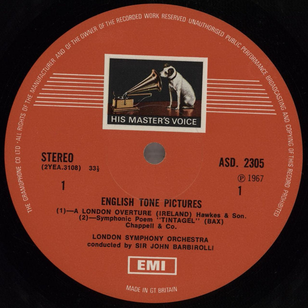 The London Symphony Orchestra English Tone Pictures UK vinyl LP album (LP record) LQOLPEN534904