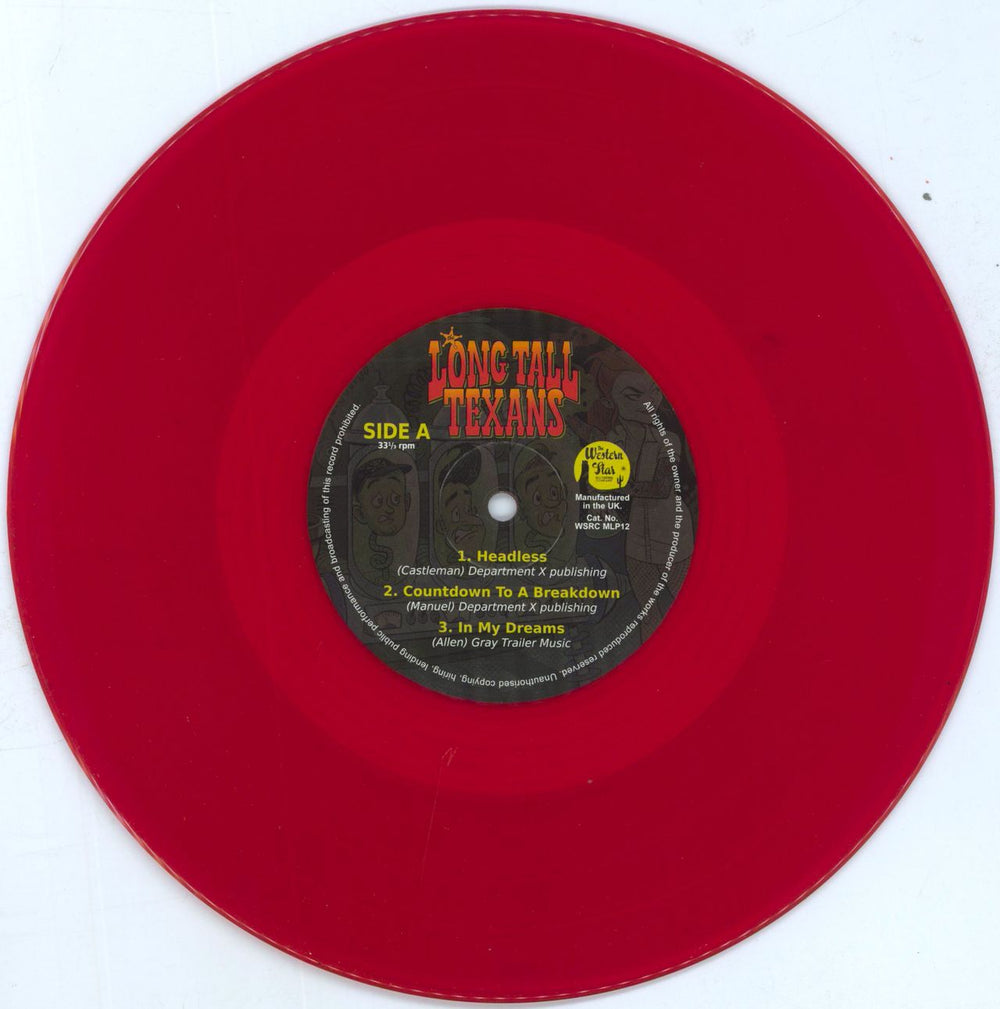 The Long Tall Texans Headless - Red UK 10" vinyl single (10 inch record) N6Q10HE805520