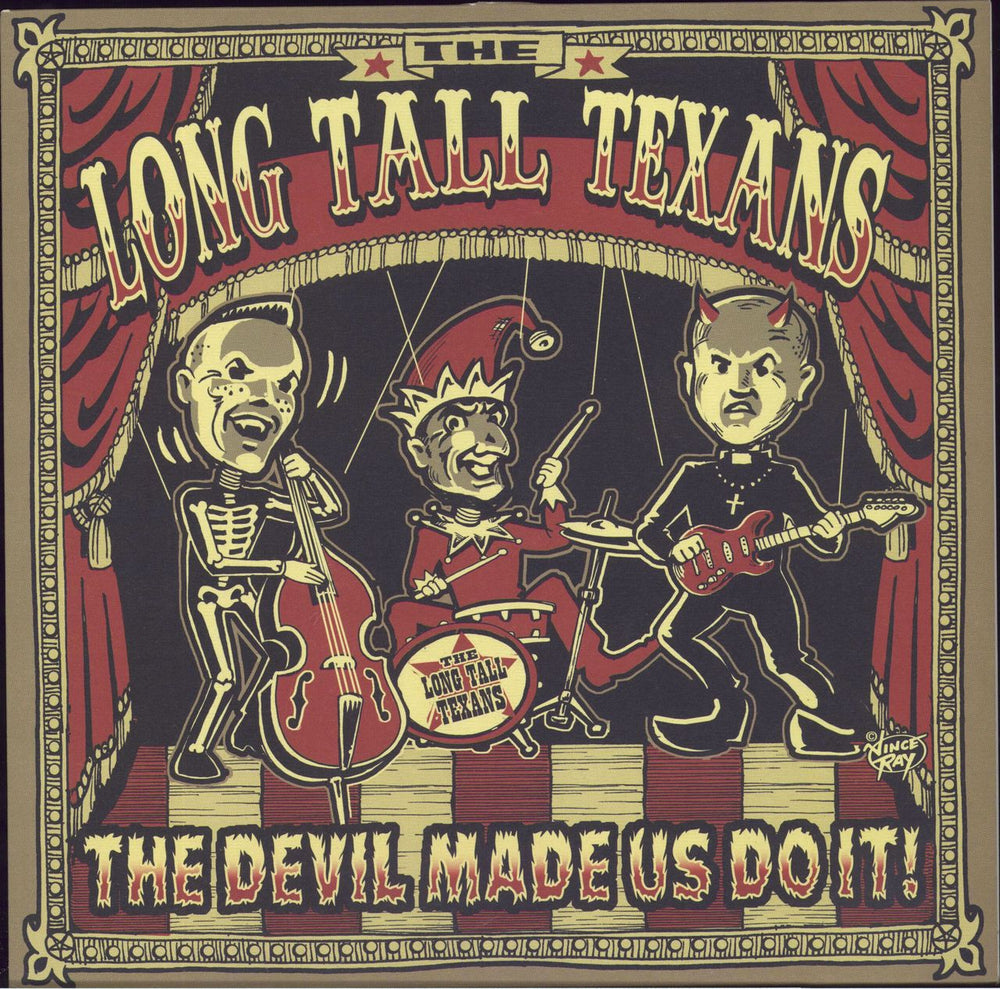 The Long Tall Texans The Devil Made Us Do It - Red German vinyl LP album (LP record) SBLP107