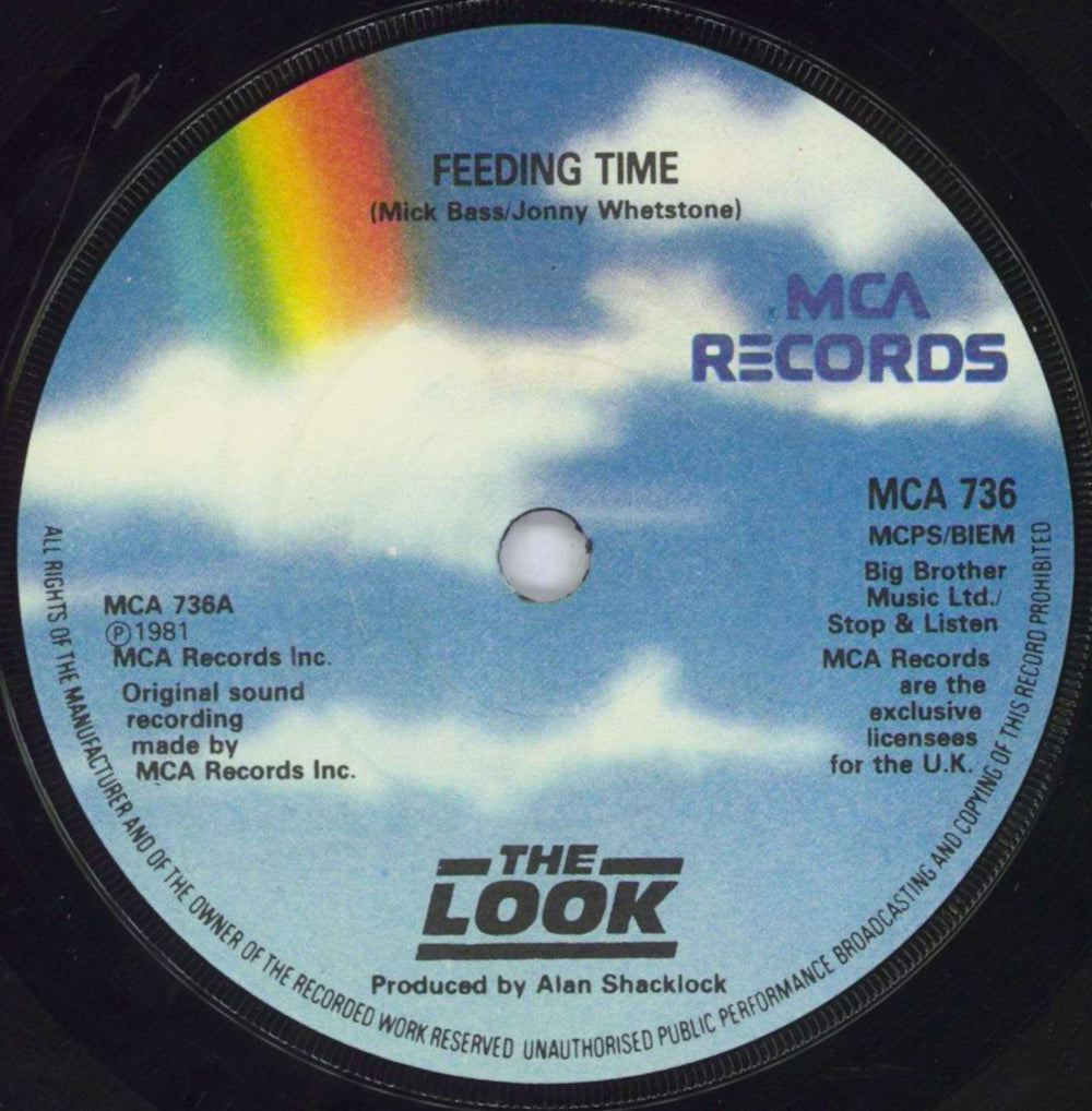 The Look Feeding Time + P/s UK 7" vinyl single (7 inch record / 45) V9007FE829784