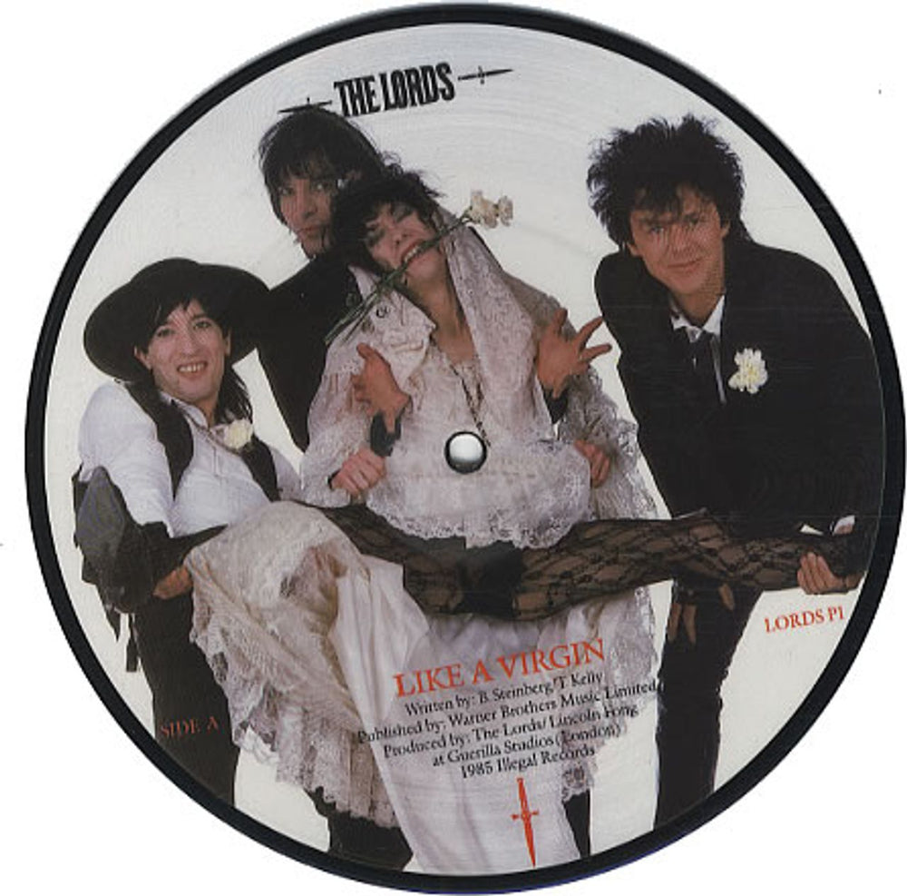 The Lords Of The New Church Like A Virgin UK 7" vinyl picture disc (7 inch picture disc single) LORDSP1