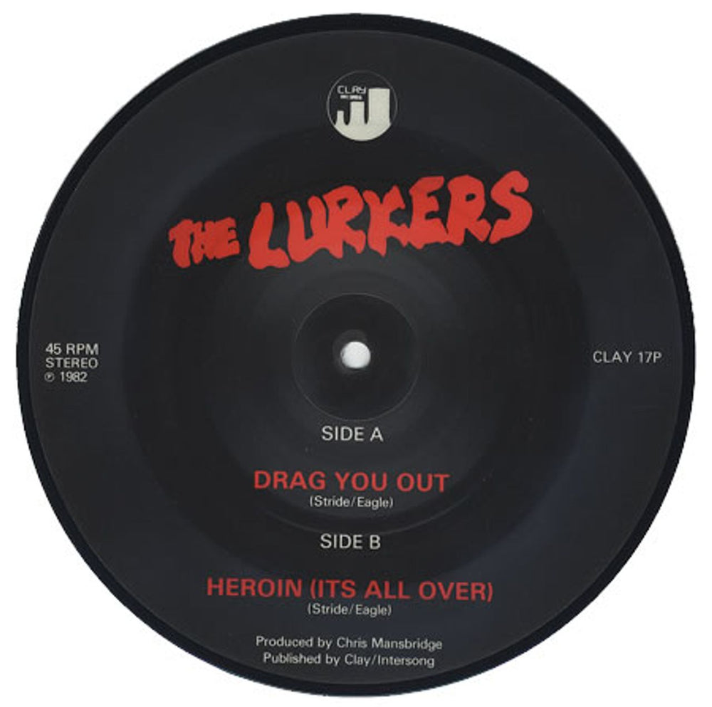 The Lurkers Drag You Out UK 7" vinyl picture disc (7 inch picture disc single) LRK7PDR153986