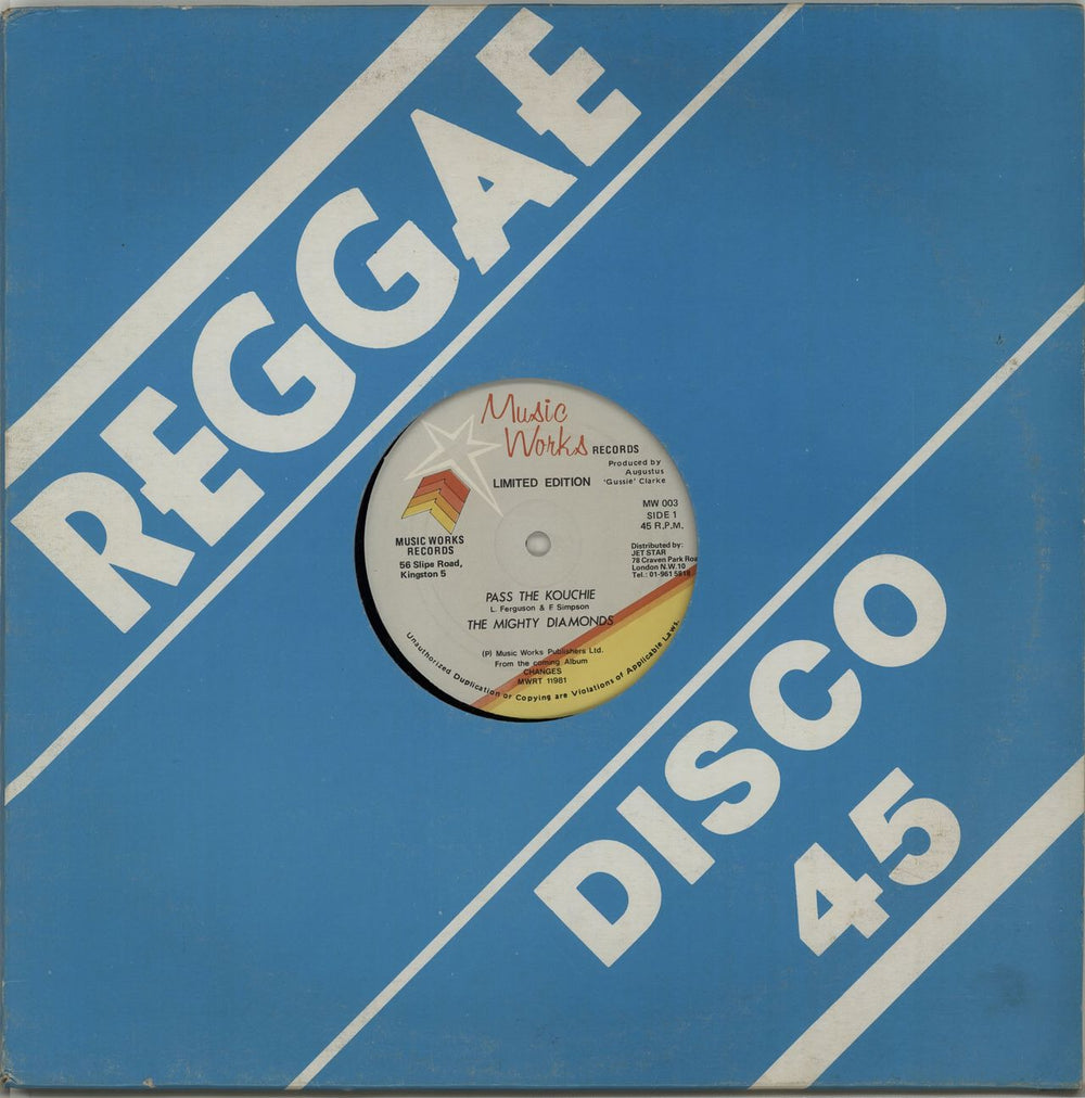 The Mighty Diamonds Pass The Kouchie UK 12" vinyl single (12 inch record / Maxi-single) MW003