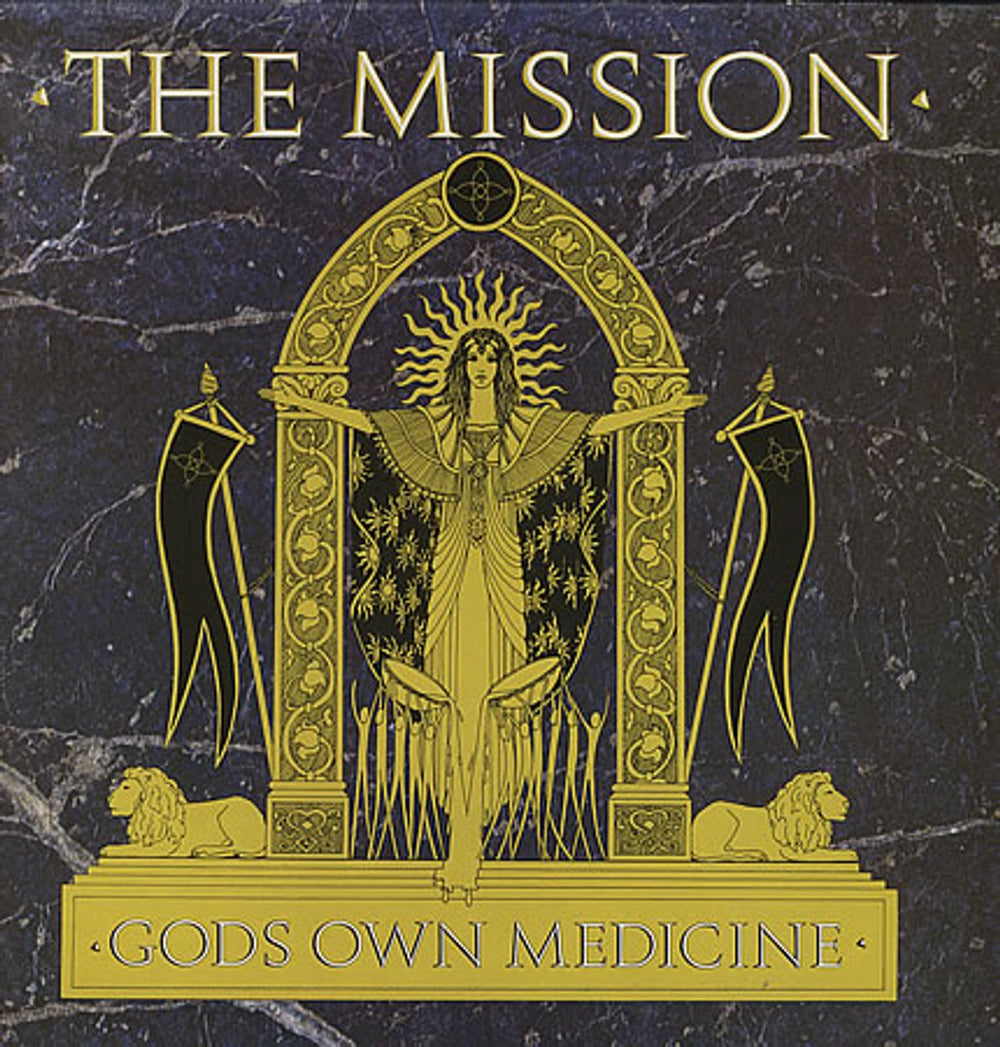 The Mission Gods Own Medicine Dutch vinyl LP album (LP record) 830603-1