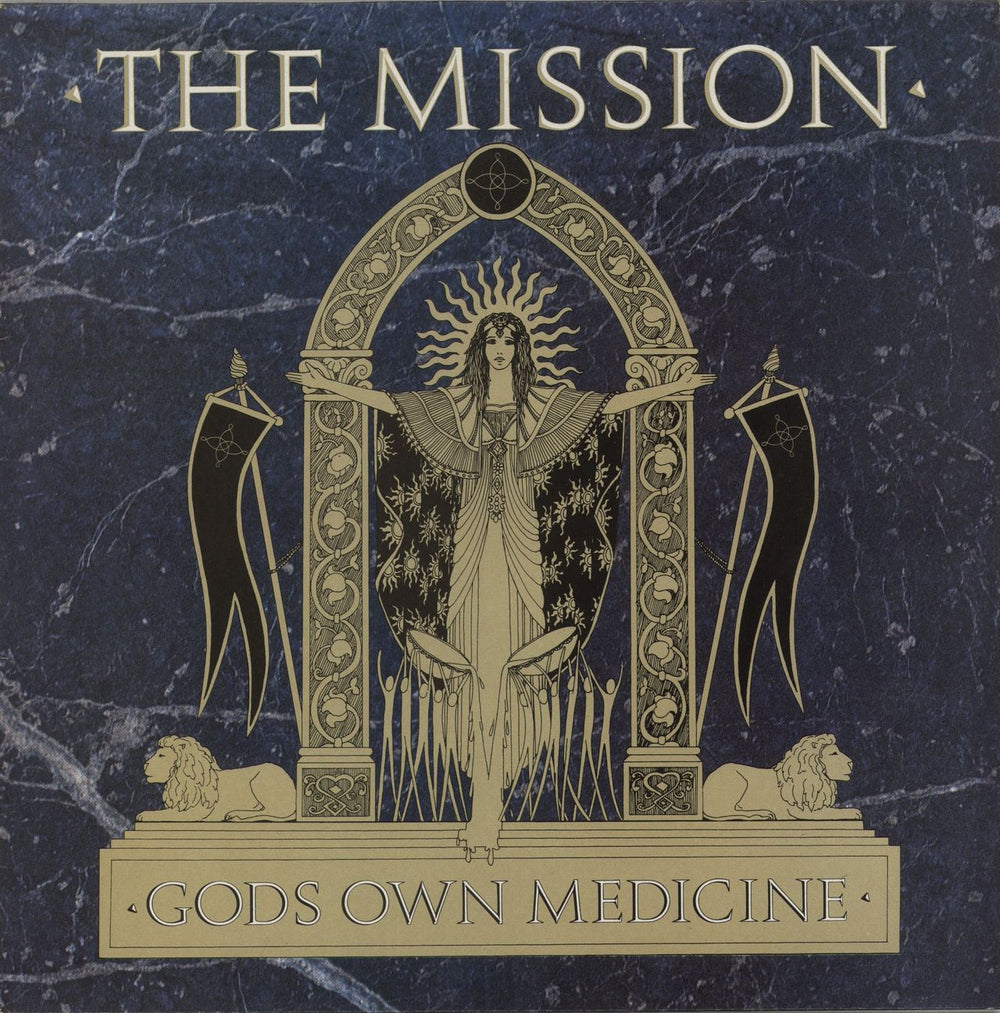 The Mission Gods Own Medicine UK vinyl LP album (LP record) MERH102