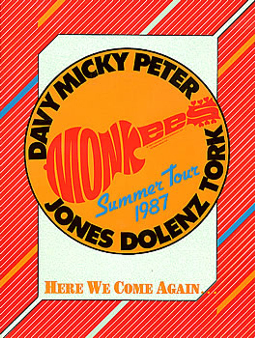 The Monkees Summer Tour 1987 US tour programme TOUR PROGRAMME