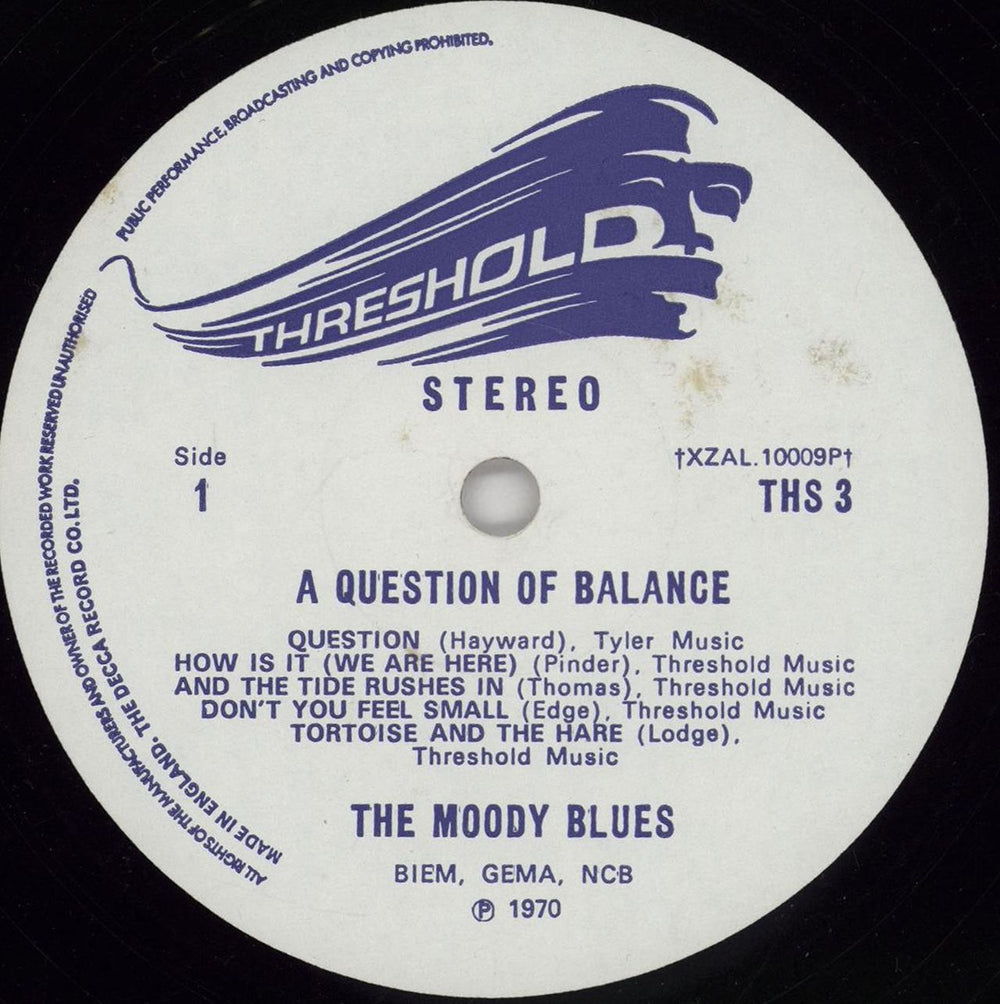 The Moody Blues A Question Of Balance - 2nd - EX UK vinyl LP album (LP record) MBLLPAQ212061