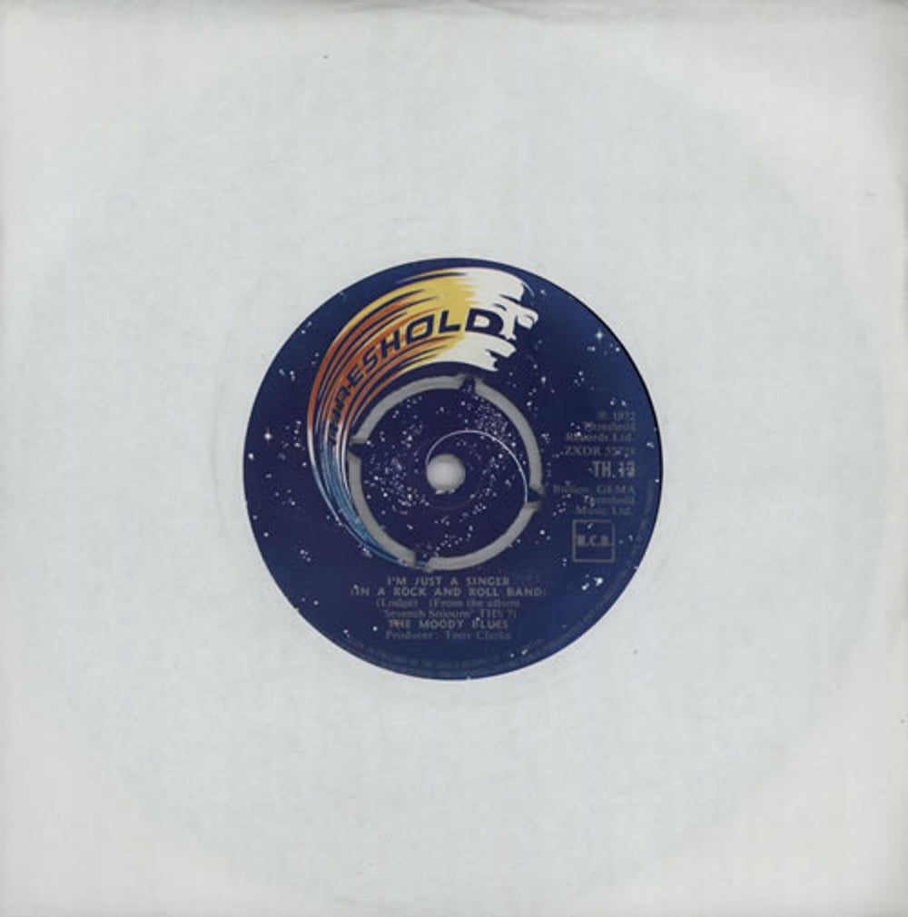 The Moody Blues I'm Just A Singer (In A Rock And Roll Band) UK 7" vinyl single (7 inch record / 45) TH13