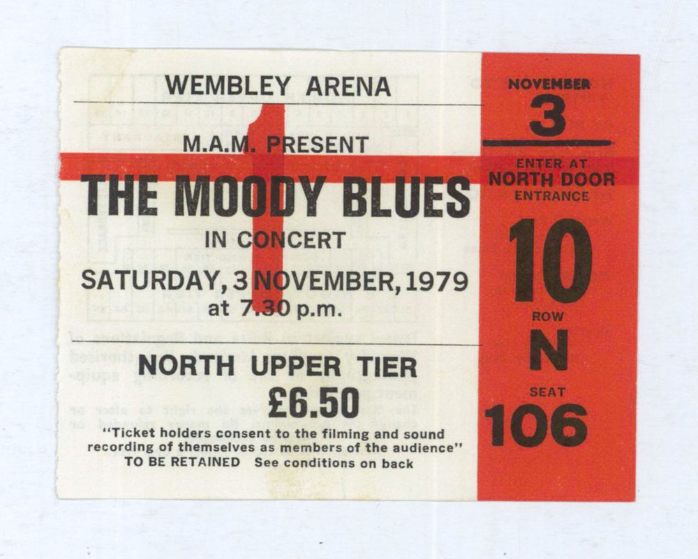 The Moody Blues Out Of This World 1979 + Ticket Stub UK tour programme