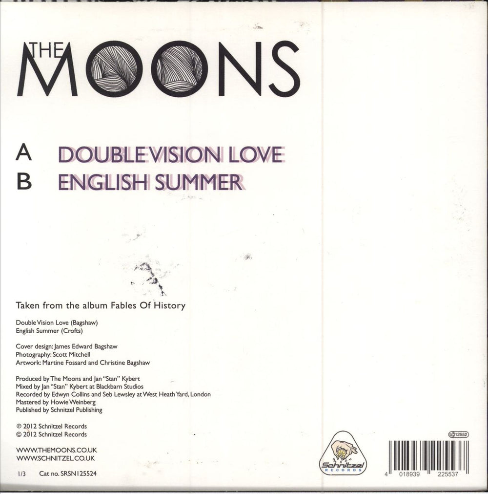 The Moons Double Vision Love UK 7" vinyl single (7 inch record / 45) 4018939225537