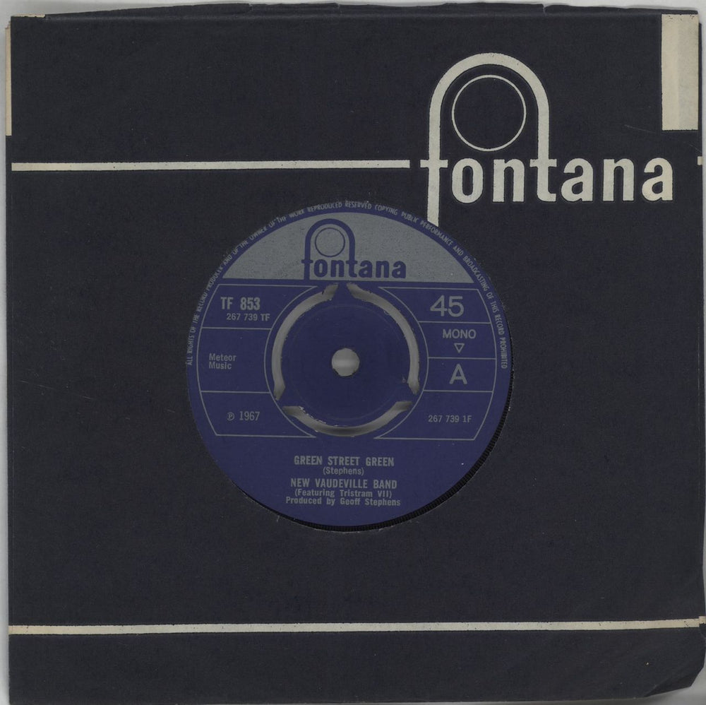 The New Vaudeville Band Green Street Green UK 7" vinyl single (7 inch record / 45) TF853