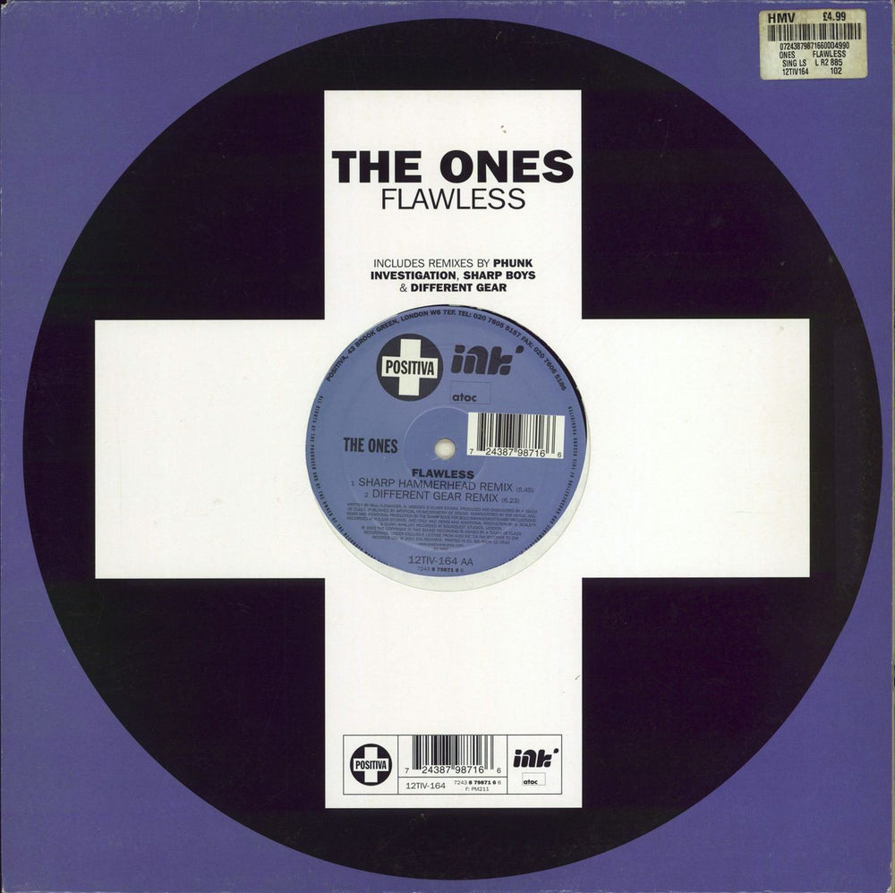 The Ones Flawless UK 12" vinyl single (12 inch record / Maxi-single) 12TIV-164