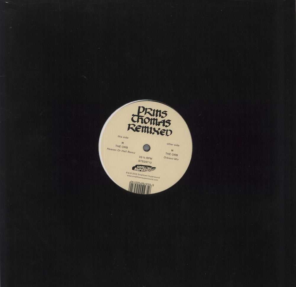 The Orb Prins Thomas Remixed - H (The Orb Mix) UK 12" vinyl single (12 inch record / Maxi-single) STS29712