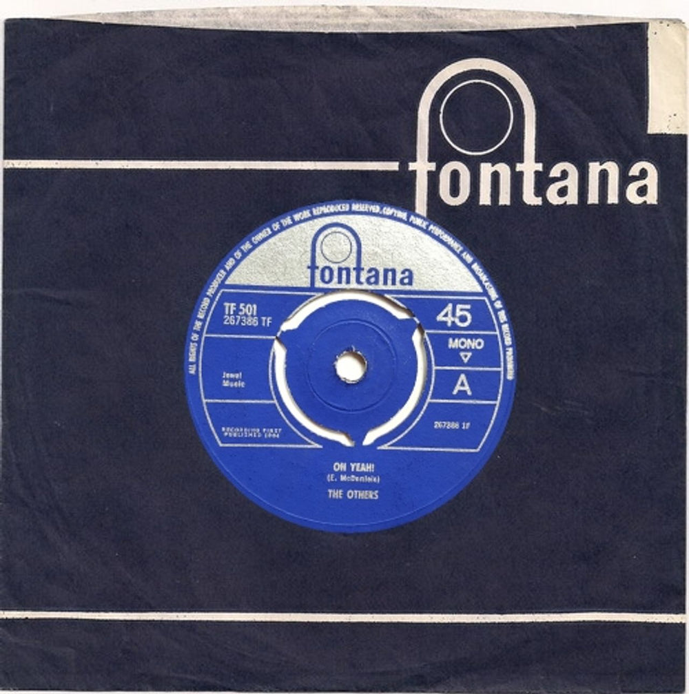 The Others [1960S] Oh Yeah! - 3pr UK 7" vinyl single (7 inch record / 45) TF501